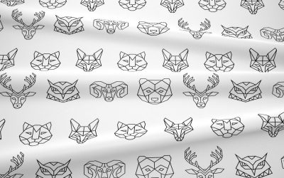 Collection of geometric animals